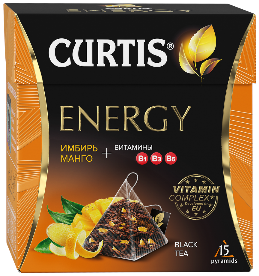 Чай черный Curtis "Energy", с добавками, 15 пирамидок - фотография № 12
