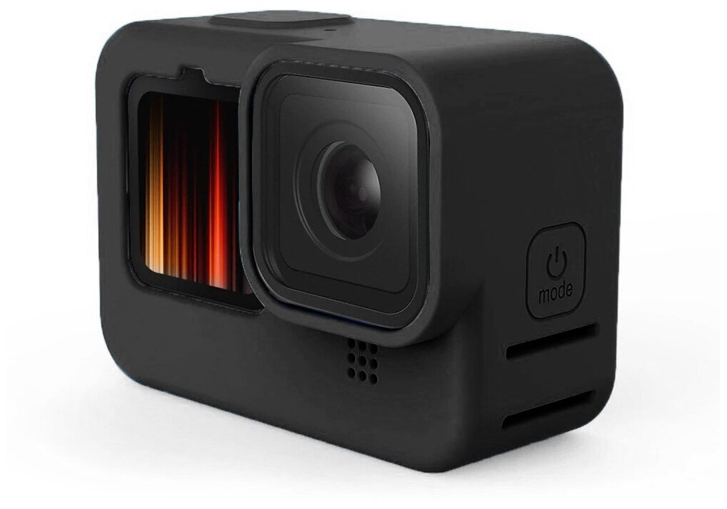 Силиконовый противоударный чехол MyPads для GoPro HERO9 Black Edition ультра-тонкая полимерная из мягкого качественного силикона черный