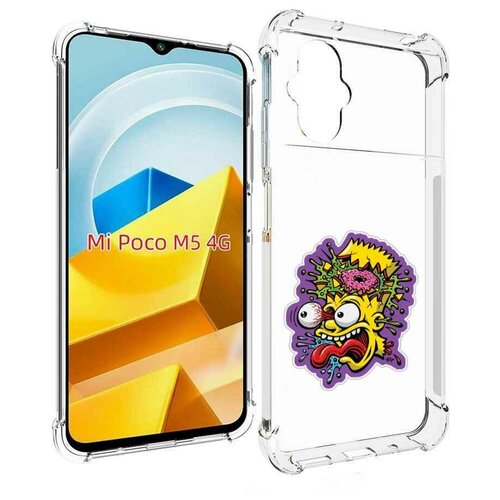 Чехол MyPads Барт-Симпсон для Xiaomi Poco M5 задняя-панель-накладка-бампер
