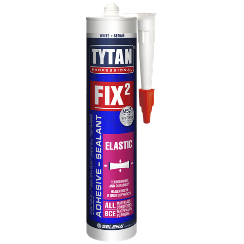 Клей-герметик Tytan FIX² ELASTIC 290 мл. белый клей герметик tytan fix² elastic 290 мл белый