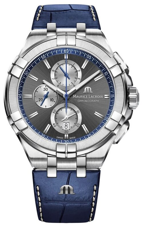 Наручные часы Maurice Lacroix AI1018-SS001-333-1, серебряный, синий