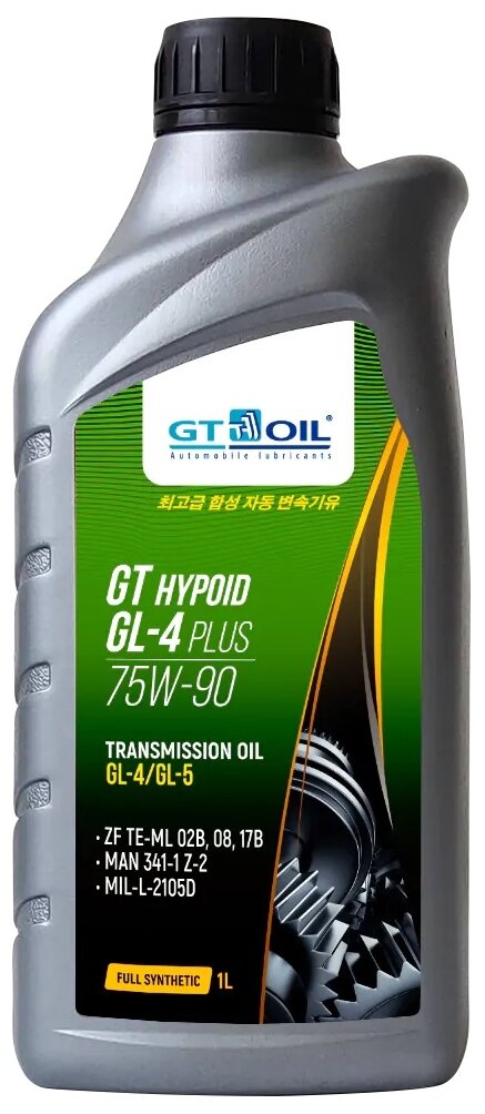 Масло Трансмиссионное Gt/Жт Oil Gt/Жт Hypoid Gl-4 Plus 75w90 Синтетическое 1 Л 8809059407981 GT OIL арт. 8809059407981