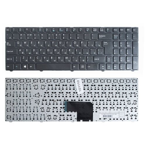 Клавиатура keyboard MP-13A83SU-5283 для ноутбука DNS Pegatron C15 C17 черная с рамкой 1164₽
