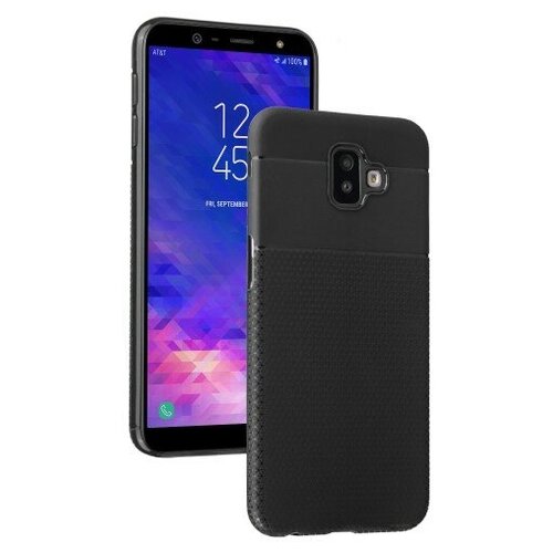 Чехол силиконовый для Samsung J610F, Galaxy J6 Plus (2018), Triangle Pattern, черный
