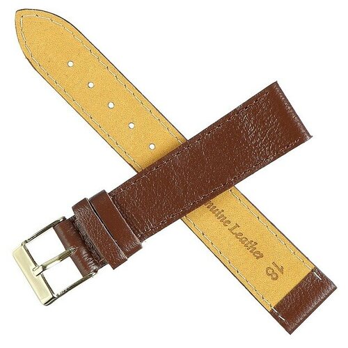 фото Ремешок для часов, мужской, 18 мм, запряжник 75 мм, горт 115 мм, натуральная кожа, коричневый 118213 straps