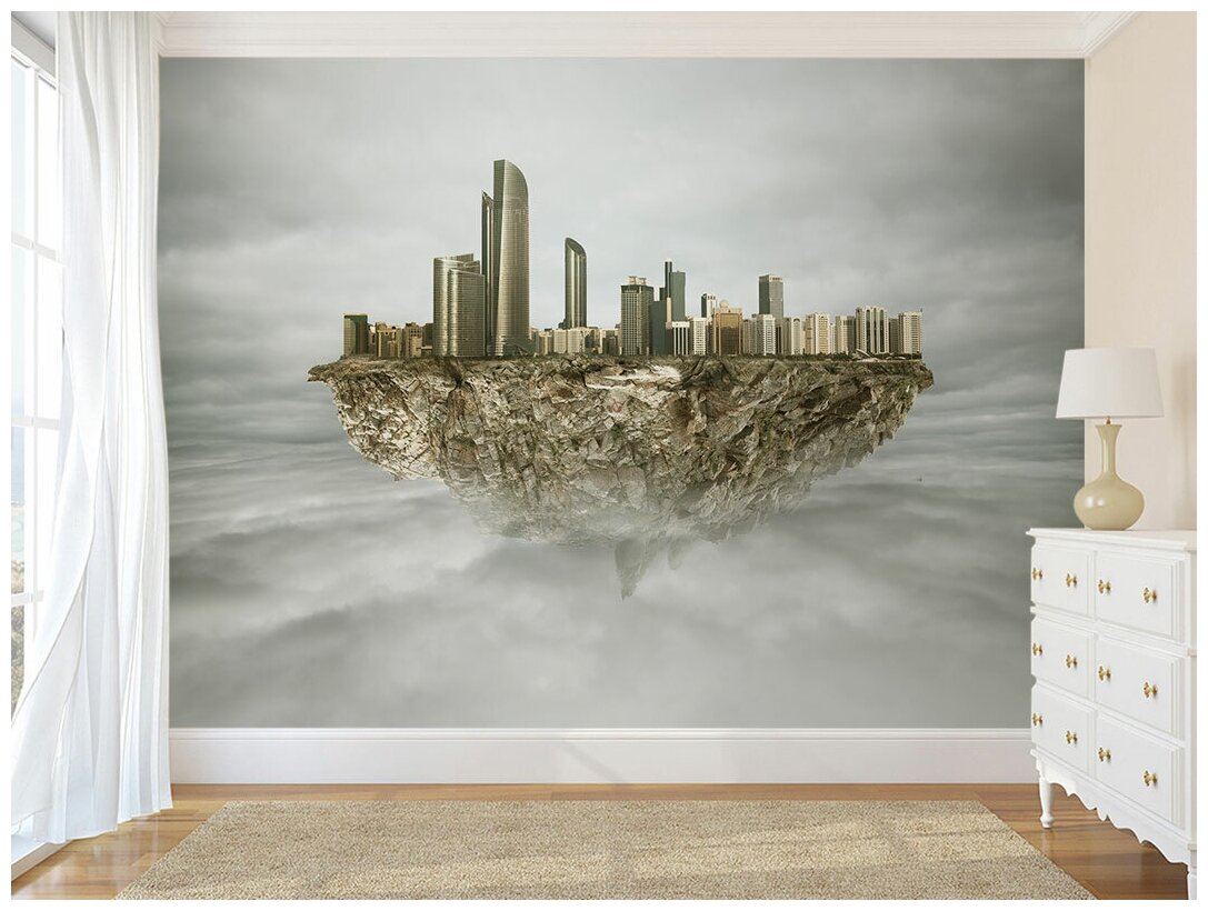 Фотообои WonderWall Город в облаках 3,68х2,8 м для кухни, в спальню, гостиную