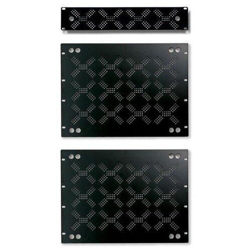 фото Euromet eu/r-kv18 00552 набор задних рэковых панелей с отверстиями для вентиляции, 18u, с крепежом