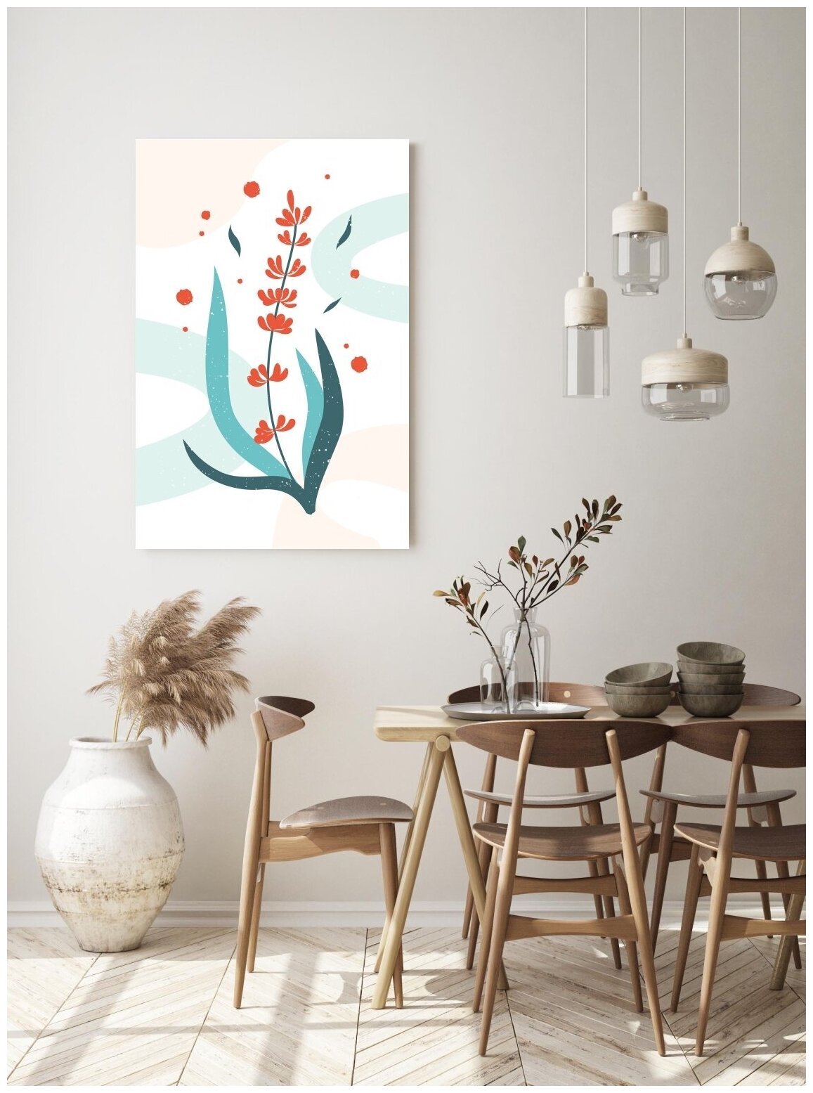 Интерьерная картина на холсте натянутая на подрамник / 40х60 / "Летний Цветок №3" / в кухню / в спальню / в гостиную / на стену