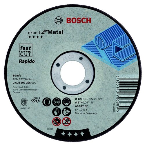 Круг отрезной BOSCH Expert по металлу 180 x 1.6мм, прямой