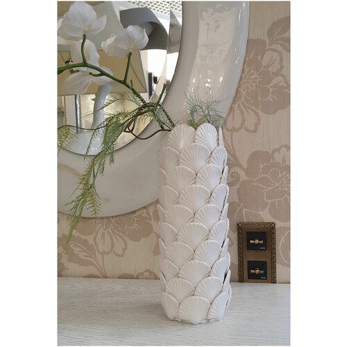 Ваза керамическая - Dal Pra Ceramiche - MR377BB - серия MARE - белая