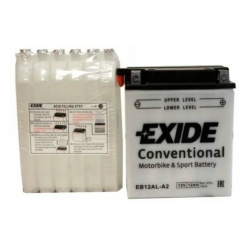 Аккумулятор 12V 12Ач EB12AL-A2 EXIDE 135х80х160 EN165 обратная / YB12AL-A2