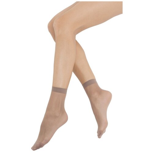 фото Женские носки minimi средние, капроновые, 20 den, размер 0 (one size), коричневый