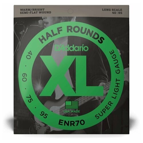 D'Addario ENR-70 Super Light Струны для 4-х струнной бас гитары