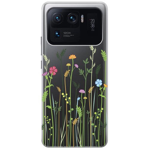 Ультратонкий силиконовый чехол-накладка Transparent для Xiaomi Mi 11 Ultra с 3D принтом Flowers & Fern ультратонкий силиконовый чехол накладка transparent для xiaomi mi 11 ultra с 3d принтом flowers