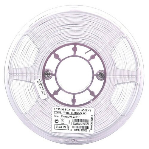 фото Катушка pla+ пластика esun 1.75 мм 1кг., белая (pla+175w1)
