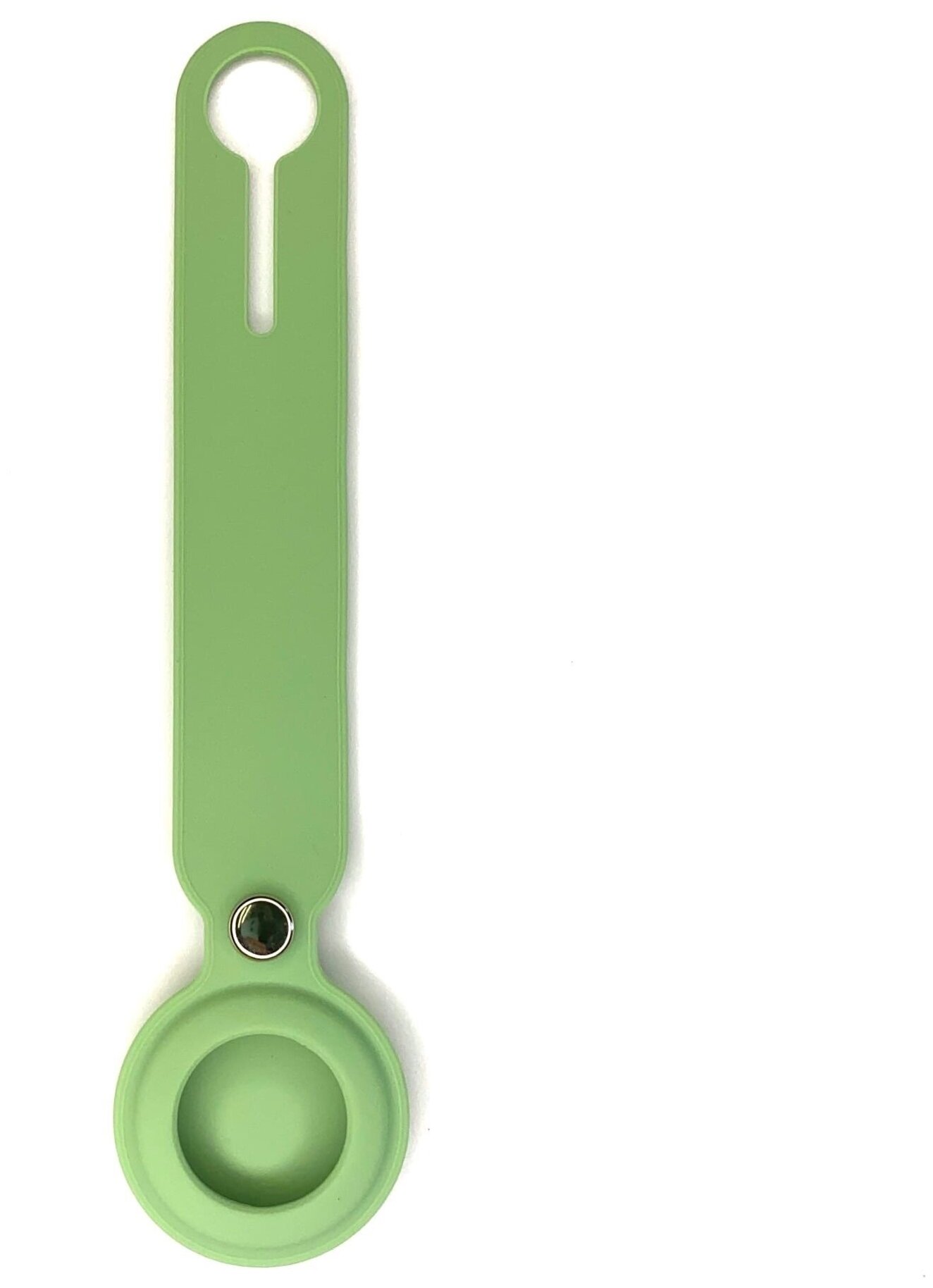 Силиконовый чехол - брелок подвеска для AirTag с держателем, оливковый