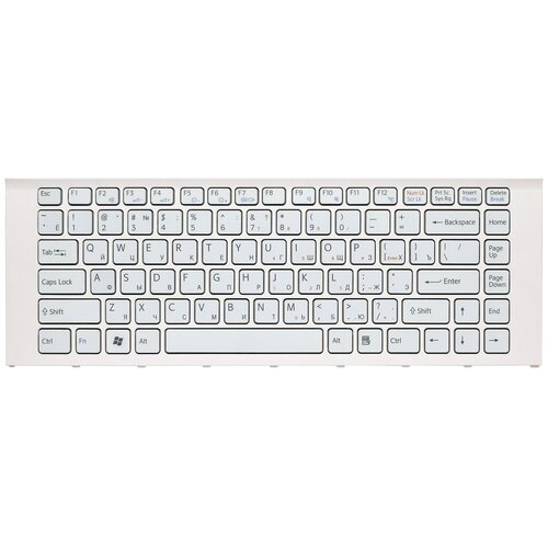 Клавиатура для ноутбука Sony Vaio 148792471 белая без рамки 1310₽