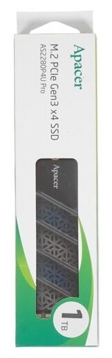Накопитель SSD M.2 2280 Apacer AS2280P4U PRO 1TB PCIe Gen3x4, NVMe, 3D NAND, R3500/W3000 Mb/s, MTBF 1.8M, Retail - фото №5