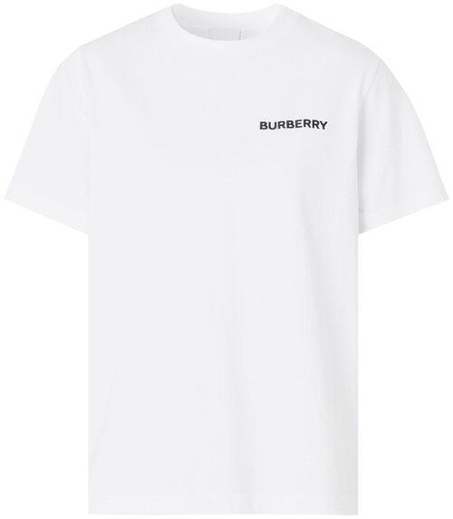 Футболка Burberry, хлопок, размер 2xs, белый