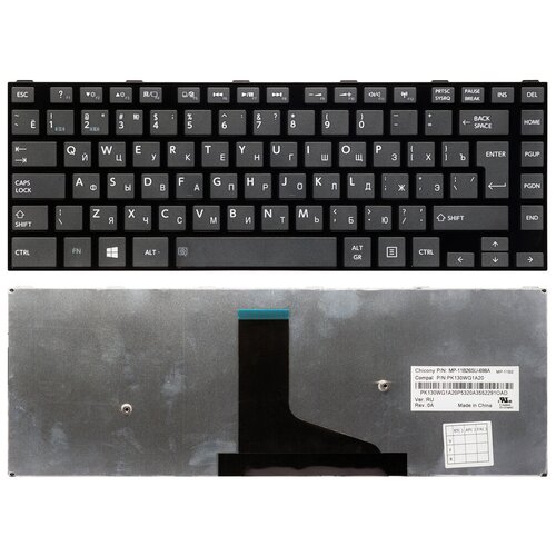 Клавиатура для ноутбука TOSHIBA Satellite C40 черная V.2 шлейф для матрицы toshiba c40 a c40 d p n dd0mtclc120