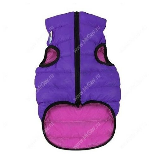 AiryVest Курточка двухсторонняя ЭйриВест, размер XS 22, розово-фиолетовая. Спина: 33-35см, объем груди: 20-22см - фотография № 2