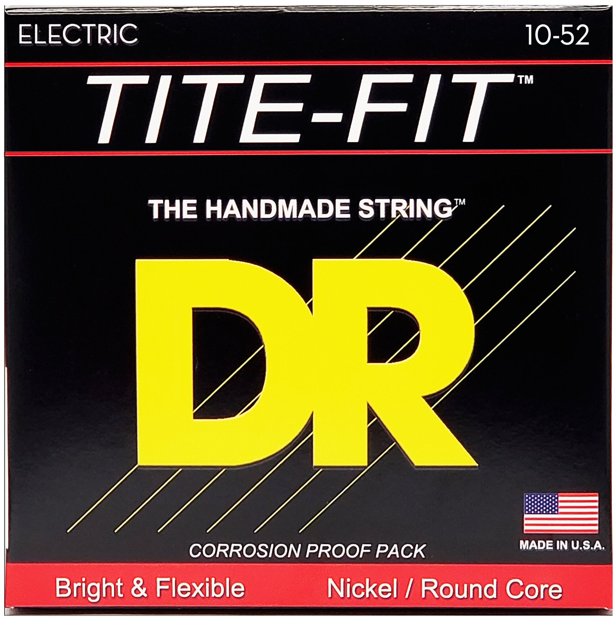 DR Strings BT-10 Tite-Fit Nickel Plated Electric 10-52 струны для электрогитары