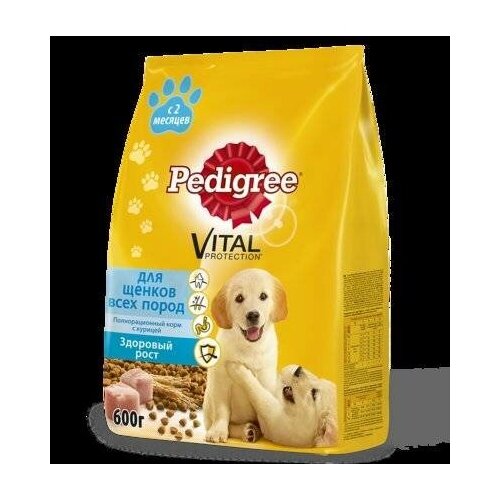 Pedigree корм для щенков всех пород, курица 600 гр (9 шт)