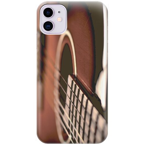фото Силиконовый чехол на apple iphone 11 / эпл айфон 11 с принтом "гитара gosso