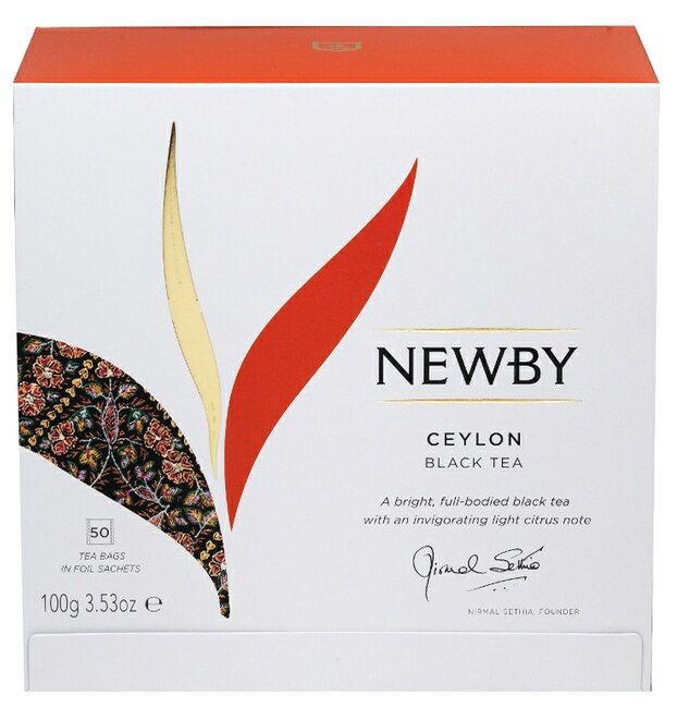 Чай черный Newby Ceylon, в пакетиках, 2 г × 50 шт.