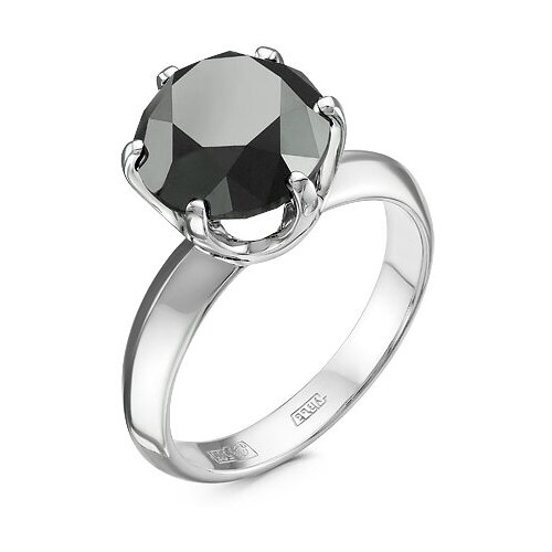 кольцо серебро костромы солнечная олимпия Кольцо Diamant online, белое золото, 585 проба, бриллиант, размер 17, черный