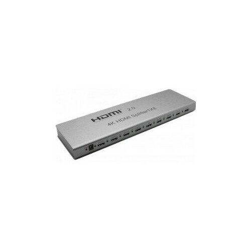 Orient переходник HDMI 4K Splitter HSP0108H-2.0, 1->8, HDMI 2.0 3D, UHDTV 4K 60Hz 3840x2160 HDTV1080p, HDCP2.2, EDID управление, RS232 порт, IR
