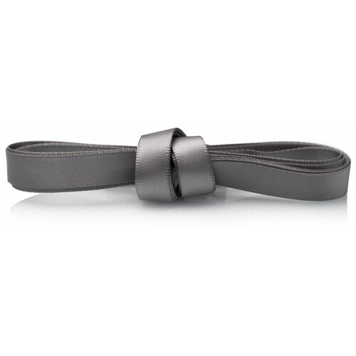 Атласные шнурки 100см узкие 10 мм - серые