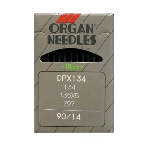фото Набор игл для промышленных швейных машин dp * 5/ 90, 10 штук organ