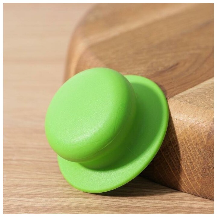 Ручка для крышки на посуду d=6 см с саморезом цвет зелёный