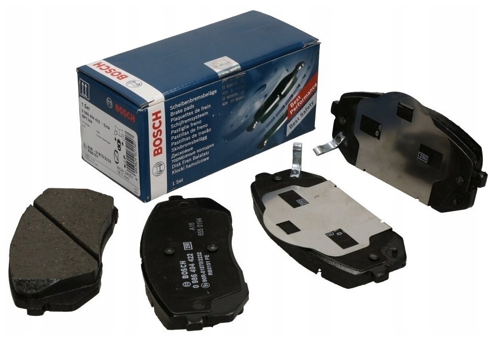 Дисковые тормозные колодки передние Bosch 0986494422 для Kia Hyundai (4 шт.)