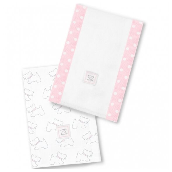 SwaddleDesigns (США) Муслиновые салфетки для новорожденных Pink Little Doggie