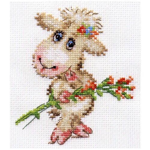 Набор для вышивания Алиса Милая овечка, 10x12см (вышивка крестом) набор для вышивания крестом кошачий гороскоп дева 10x12 см