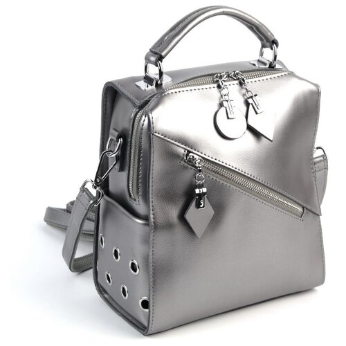 фото Женский кожаный рюкзак 2091-220 пеарл блек piove