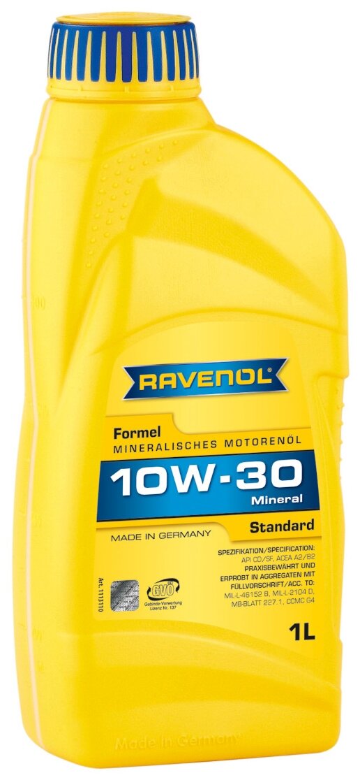 Моторное масло RAVENOL Formel Standard SAE 10W-30 ( 1л)