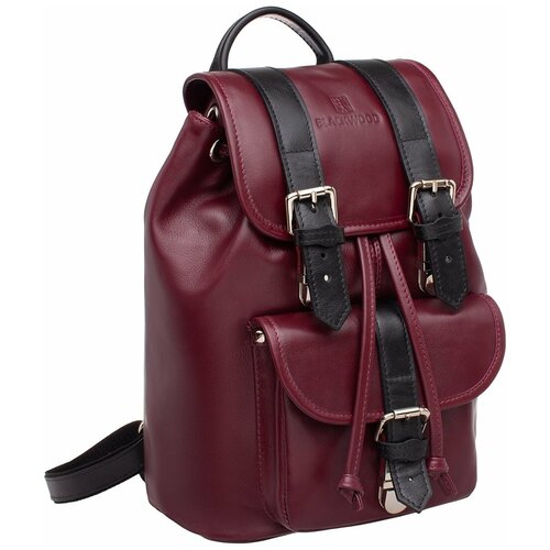фото Женский кожаный рюкзак blackwood handa 1162604 burgundy