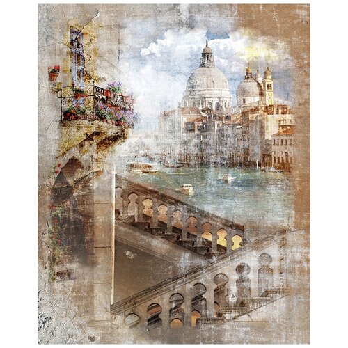 Фотообои Уютная стена Венеция. Рим 220х270 см Бесшовные Премиум (единым полотном)