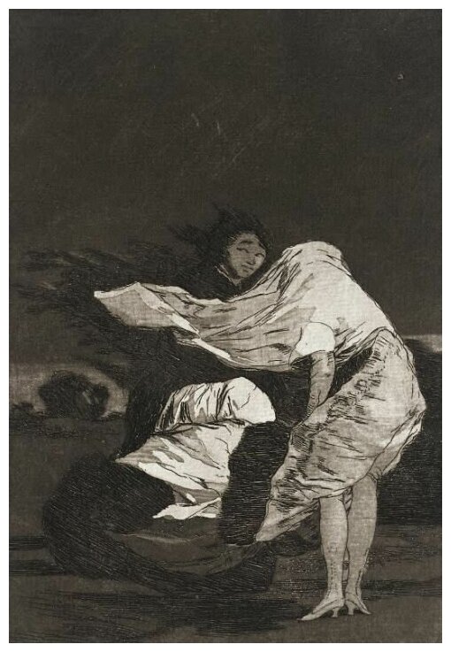 Репродукция на холсте Плохая ночь (1799) Гойя Франсиско 40см. x 59см.