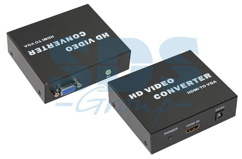 Преобразователь HDMI аналоговое видео и аудио Rexant 17-6908 Конвертер HDMI на VGA + 3.5 mm Аудио (1 штука)