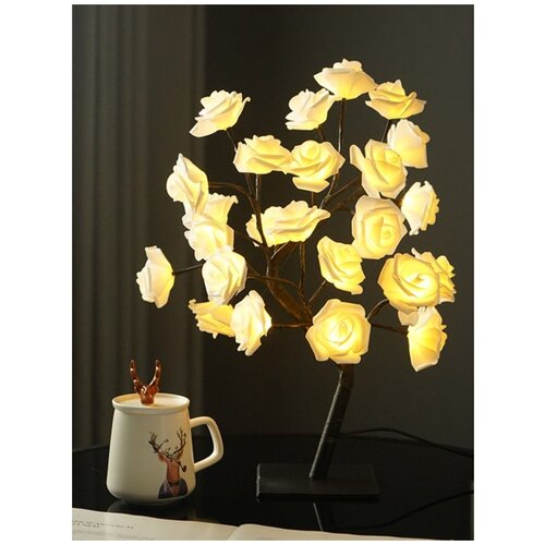 Светильник настольный LED в виде букета цветов / Лампа настольная LED, Белые