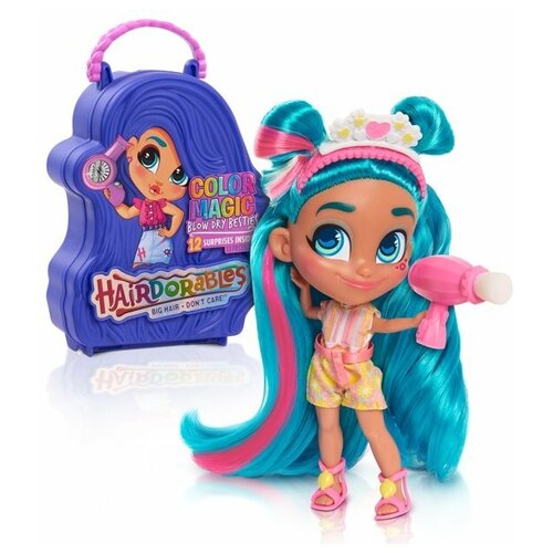 Кукла загадка Hairdorables Color Magic Blow Dry Besties