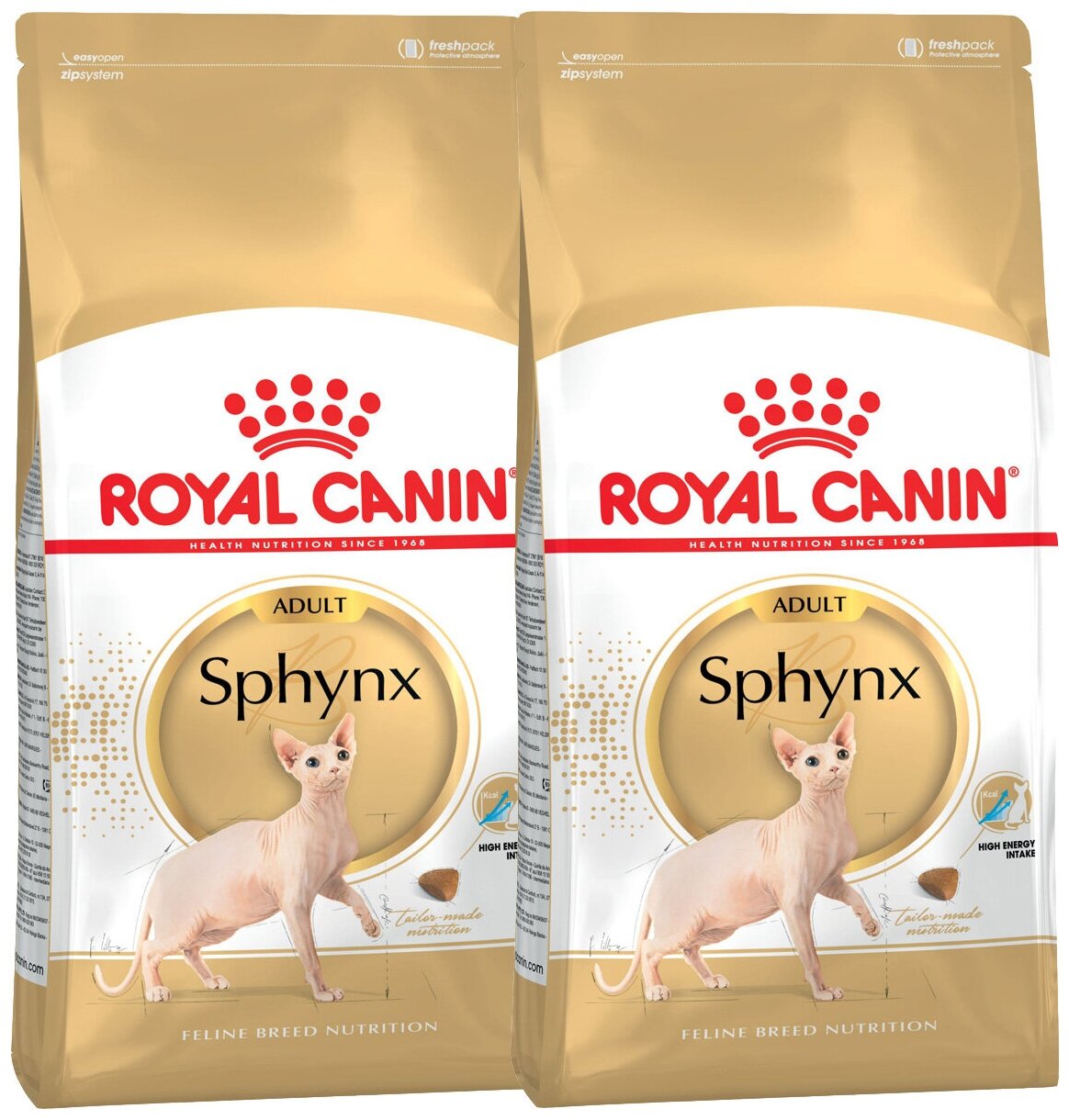 ROYAL CANIN SPHYNX ADULT для взрослых сфинксов (0,4 + 0,4 кг)