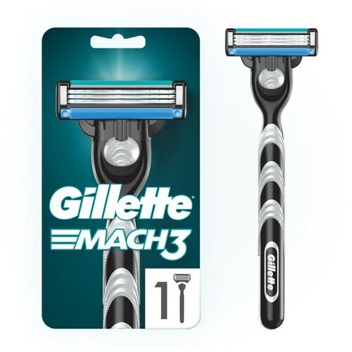 Gillette Бритвенный станок Gillette Mach3 + 1 сменная кассета, 3 лезвия