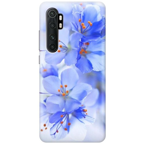фото Ультратонкий силиконовый чехол-накладка для xiaomi mi note 10 lite с принтом "лазурные орхидеи" gosso