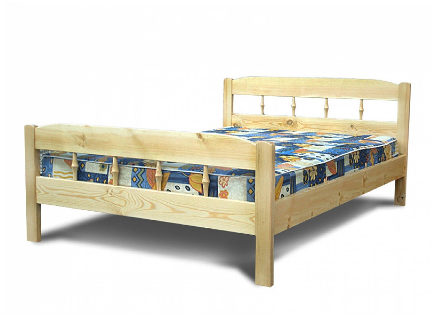 Кровать из массива дерева Дана спальное место (ШхД): 90х200, цвет: натуральная сосна