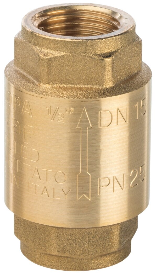 фото Клапан обратный с латунным седлом 3/4" Stout